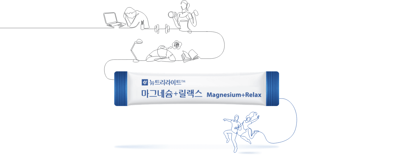 뉴트리라이트 마그네슘 + 릴랙스 한포 제품 이미지