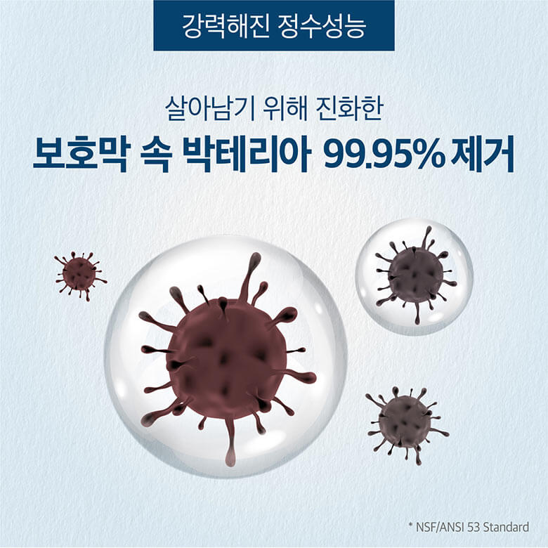 살아남기 위해 진화한 보호막 속 박테리아 99.95% 제거